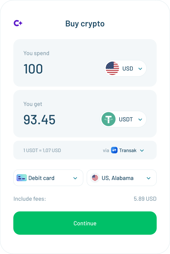 Coindisco Lobstr widget
